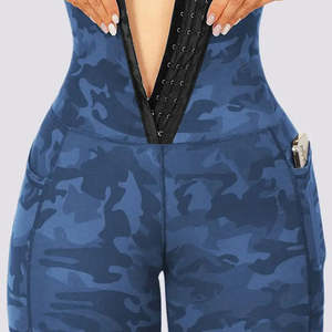 Pantalones de <span class=keywords><strong>faja</strong></span> Tie Dye Print Control de barriga Levantamiento de glúteos Diseño de bolsillo Pantalones de yoga Pantalones <span class=keywords><strong>deportivos</strong></span> femeninos ajustados Leggings de mujer - Product Image 6