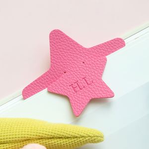 Personalized PU Leather Cute Star <b>Bookmark</b> Custom Initials Mixed Colors Unique Page Marker Corner Reading Education <b>Gifts</b> - Product Image 4
