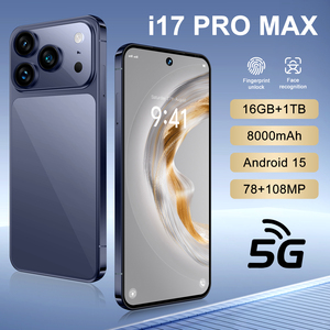 Teléfono Inteligente 17 Pro 5G LTE de <span class=keywords><strong>7</strong></span>.3 Pulgadas, Octa Core, 16+512 GB, Cámara Trasera de 108 MP, HD, Batería de 8000 mAh, OLED, 120 Hz, Android 15, Doble SIM, Inglés - Product Image 1