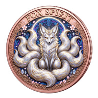 Pièce commémorative en cuivre fin .999 de 1 oz, design personnalisé, placage antique, gaufrage 3D, pièce de collection circulaire gravée