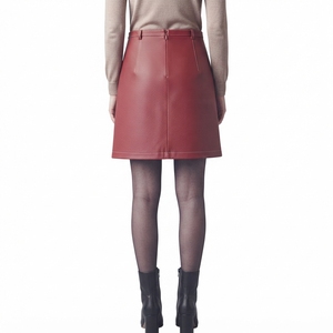 Fashion High Waist Faux Leather PU Textured Pencil Mini <b>Skirt</b> for Women Party & Daily Wear - Product Image 2