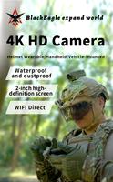 Caméra de casque tactique étanche et antichoc pour l'extérieur, 4K 1080p, capteur CMOS, vision nocturne et stabilisation d'image, Wi-Fi activé