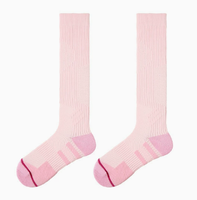 Chaussettes de sport pour femmes, pour la course, le saut à la corde, amincissantes, rehausseuses de la silhouette, pour l'entraînement, le yoga, chaussettes de compression hautes jusqu'au genou, vente en gros