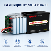 Pin LiHV 23.7V 6S 64000mAh 10C điện áp cao cho EVTOL UAV, đầu nối tùy chỉnh, tuổi thọ chu kỳ cao
