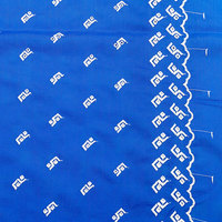Tissu de robe en dentelle brodée, viscose respirante de qualité supérieure, tissage fantaisie, bleu slub, 20sb, 180 g/m², mélange 50% rayonne, 50% coton