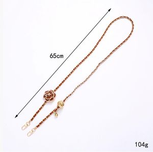 Yeni Xiaoxiangfeng kamelya Crossbody zinciri ayarlanabilir. Çanta için deri kayışlar ile el dokuması uzun bir zincir - Product Image 3