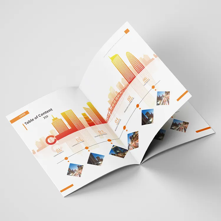 Groothandelsprijzen Op Maat Bedrukte Gevouwen Tijdschriften En Bedrijfslogo-Brochures Met Boeken Van Hoge Kwaliteit Gedrukt