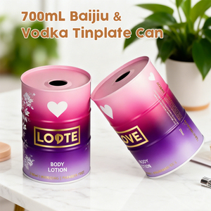 Tùy Chỉnh Thực Phẩm Cấp Tinplate Lon 700Ml Vòng Trống Cho Rượu Vodka Rượu Vang UV In Ấn Made Nhà Sản Xuất Cà Phê Lon - Product Image 4