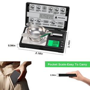 Balance de précision numérique portable de poche 50g/0.001g 200/0.01g avec écran LCD pour bijoux, médicaments, or et <span class=keywords><strong>poudre</strong></span> de recharge - Product Image 2