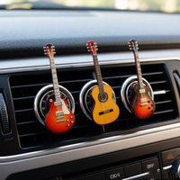 Diffuseur de parfum pour grille d'aération de voiture, style guitare, fait main, désodorisant pour voiture