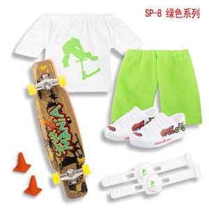 Jeu de Touches Cadeau <span class=keywords><strong>pour</strong></span> Enfant, Vêtements <span class=keywords><strong>pour</strong></span> Pantalon, <span class=keywords><strong>Mini</strong></span> Chaussures, Ensemble de Skateboard du Bout des Doigts - Product Image 3