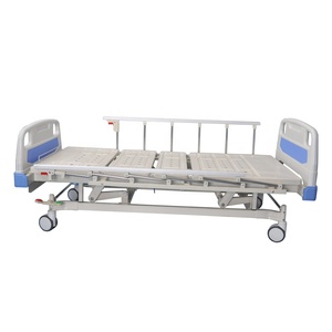 Cama ajustable de hospital con 3 funciones y 3 manivelas Cama médica de enfermería rial lateral de lujo Cama camilla de hospital multiusos - Product Image 6