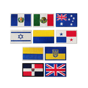 कस्टम 3 डी बुनी कढ़ाई देश ध्वज पैच के लिए दुनिया के झंडे हुक और लूप सामरिक बैज - Product Image 2