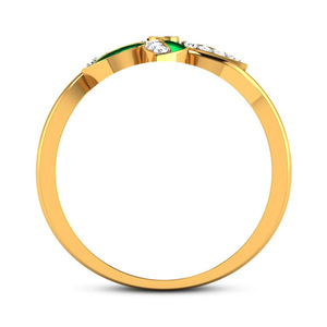 Anello Minimalista con Fiore in Smalto e Zirconi per Donne, Gioiello da Dito Fresco ed Elegante alla Moda - Product Image 4