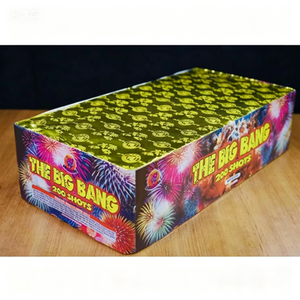 Fuochi d'artificio a torta <span class=keywords><strong>The</strong></span> <span class=keywords><strong>Big</strong></span> <span class=keywords><strong>Bang</strong></span> 200 colpi, assortiti, colorati, a scoppio di peonia, per il Capodanno - Product Image 5