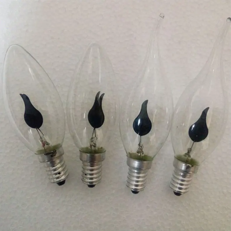 مصباح اديسون الجديد E14 3W AC 220-240V، مصباح اديسون القديم، ديكور فني، شمعة سحب الذيل، وميض اللهب للديكور