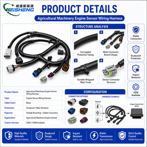 Harnais de câblage automobile personnalisé, étanche, conducteur en cuivre étamé, ISO 9001, pour 12V, homologué pour moteur - Product Image 3