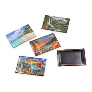 Aimant de réfrigérateur souvenir en papier personnalisé, imprimé en sérigraphie, Jamaïque, Negril, Seven Mile Beach, Dunn River Falls, Reggae - Product Image 3