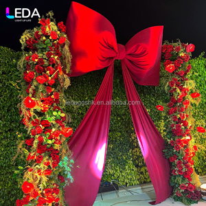 LEDA โบว์ขนาดใหญ่สีแดงสำหรับตกแต่งฉากหลังงานแต่งงาน งานเลี้ยง งานพิธีบนเวที ทางเดิน และตกแต่งพื้นหลัง - Product Image 1