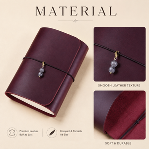 Nuevo Diario de Cuero Personalizado, Cuaderno Personalizado con Tapa Triple A6 <span class=keywords><strong>para</strong></span> Tomar Notas, Escritura y Papelería de Oficina - Product Image 3