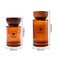 Bouteille de diffuseur de Offre Spéciale 100ML bouteilles de diffuseur rondes bouteille de diffuseur de roseau de luxe en verre ambre 150ML avec bâton de roseau