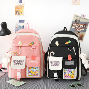 Schoolbag Korean Cute Five-Piece Student <b>Backpack</b> <b>Large</b> Capacity Mori <b>Backpack</b> One Piece Dropshipping - Product Image 4