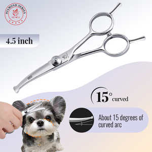 Bouche de poisson Dangerless 4.5/4.75 pouces Pet Puppy <span class=keywords><strong>Moustache</strong></span> Ensemble de toilettage Ciseaux - Product Image 4