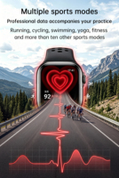 Montre connectée OEM H800 de haute qualité avec écran AMOLED de 2,06 pouces, prise en charge du GPS, du NFC, des appels Bluetooth, des appels vidéo, de la surveillance de la fréquence cardiaque et du sommeil