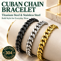 Bracelet Chaîne Cubaine en Acier Inoxydable Largeur 3-11mm Maillons Hip Hop pour Hommes et Femmes Vente en Gros Bijoux Personnalisés