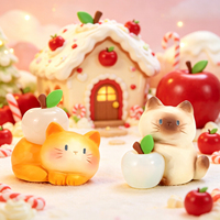 Fruit Series Apple Peace Cat Mystery Blind Box Schattig kattenbeeldje Lucky Energy Thema Verrassing Speelgoedcadeau Kinderverjaardagsfeestje