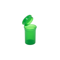 Flacon en plastique PP vert à bouchon pop-top pour pilules, disponible en plusieurs couleurs, flacon compressible pour potions