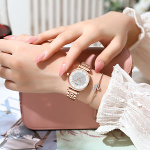 Montre-bracelet pour femme 2533, luxe, boîtier en acier inoxydable 32 mm, verre en cristal de quartz, étanche 3 BAR, personnalisable - Product Image 4