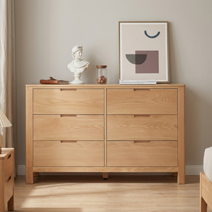 Dandin A3032 French Style Solid Oak Wood Bedroom Storage Chest of <b>Drawers</b> with <b>6</b> <b>Drawers</b> Shandong Origin Mail Packing - Product Image 4