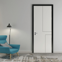 Conception moderne personnalisée de portes intérieures en wpc/pvc/upvc, pour le logement de portes en plastique composite bois