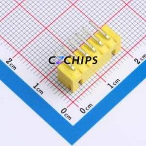 WAFER-XH2.54-6PWZ-H62 Wire-to-<b>Board</b> <b>Pin</b> Header Bent Lead Through Hole,P=2.54mm Connector 1x6P 2.5mm Right Angle Insert XH - Product Image 2
