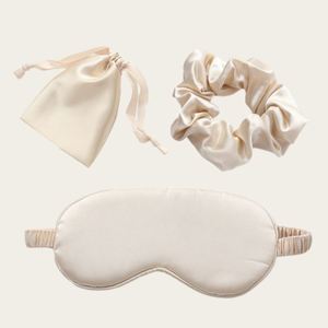 Set de 3 Fundas de Seda Satinada Transpirables para Dormir con Bolsa de Almacenamiento con Cordón, Marca Privada - Product Image 1