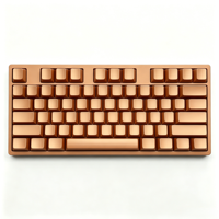 Capuchons de touches de clavier de jeu en métal, 26 lettres, or rose, usinés sur mesure par CNC, pour remplacement