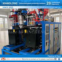 Machine de soufflage à double station, fermeture de moule minimale 130 mm, ouverture de moule maximale 430 mm pour poignée longue en plastique