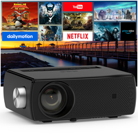 Projecteur vidéo Rohs, résolution 1080P, 250 ANSI, correction trapézoïdale 4D, version Wifi, Smart TV, projecteur LED LCD, fournisseur