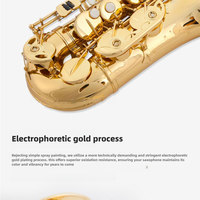 New Style Cheap Price Good Quality Gold Lacquer Brass Instrument Bb Tenor Saxophone with Rust Resistant High-grade Case