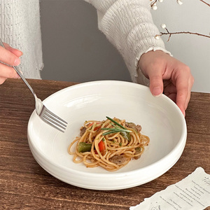 <span class=keywords><strong>Assiettes</strong></span> rondes profondes en céramique opale blanche moderne, dîner, <span class=keywords><strong>8</strong></span> à 10 pouces, ensemble d'<span class=keywords><strong>assiettes</strong></span> à pâtes à sublimation, plusieurs tailles - Product Image 4