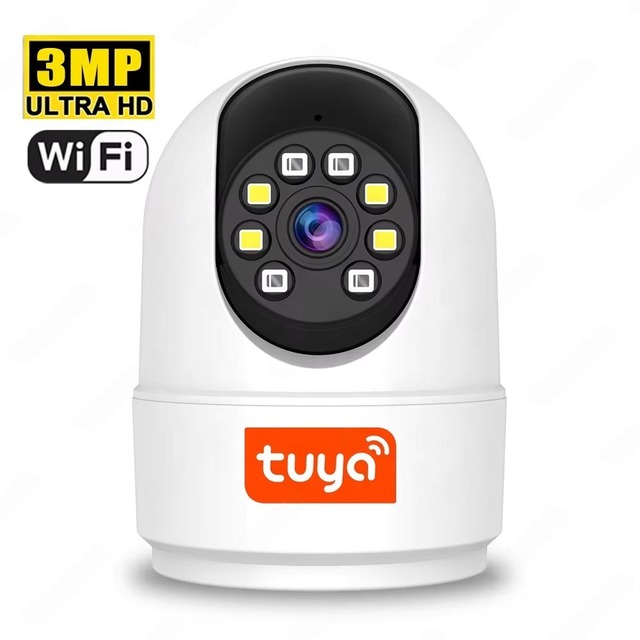 OEM Factory TS4-Y 3MP HD Tuya APP Wireless WiFi Indoor Security Camera with Night Vision Full Color Smart Baby Monitor Camera