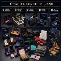 Boîte cadeau rigide pour bijoux personnalisés, emballage OEM ODM, usine avec impression de logo, boîtes pour bagues, colliers, boucles d'oreilles pour la présentation de la marque
