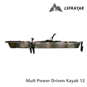 Kayak de Pesca Multifuncional Profesional de 12 Pies Tipo Canoa con Motor Eléctrico, Propulsión <span class=keywords><strong>a</strong></span> Pedal o Aletas de Pedal para Pesca - Product Image 5