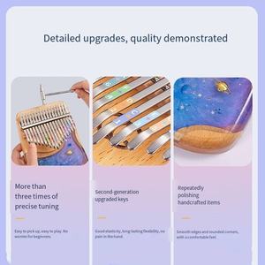 Kalimba de cristal acrílico de 21 tonos de alta calidad, piano de pulgar portátil, mini instrumento musical para principiantes y amantes de la música - Product Image 3