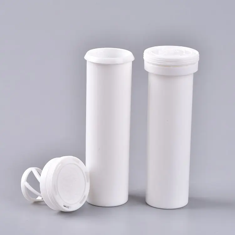 医薬品ヘルスケア包装プラスチックチューブ安価な空のサプリメント発泡性タブレットボトルスプリングキャップ付き
