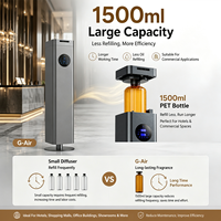 Diffuseur d'arômes électrique sans eau 1500 ml, tour en aluminium sur pied, contrôle WiFi via application, pour hôtels et foyers, garantie 1 an