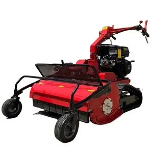 Mesin pemotong rumput mini traktor pertanian 4 tak mesin bensin 4x4 mesin pemotong rumput