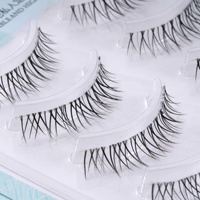Vendita calda clear band ciglia natura 3D ciglia finte sintetiche ciglia finte giapponesi fascia morbida logo privato personalizzato