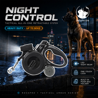 Laisse pour chien robuste avec acier et recharge USB 5m pour chiens de grande race, promenade au parc